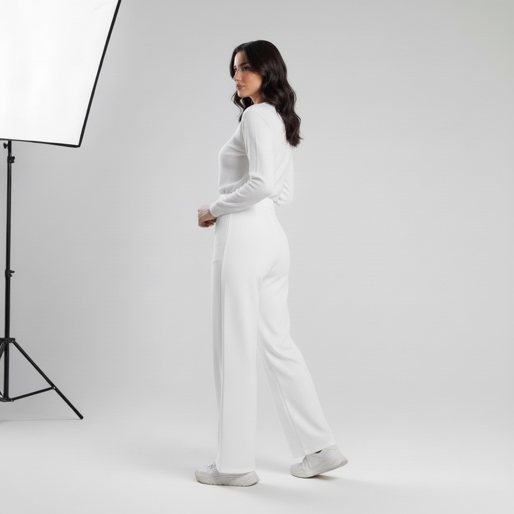 White formal pants