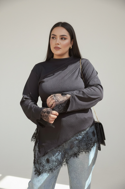 Black lace top