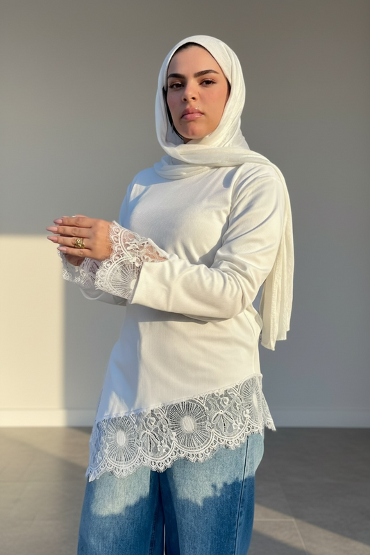 White lace top