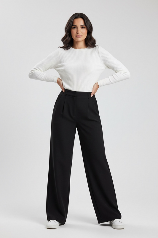 Black formal pants